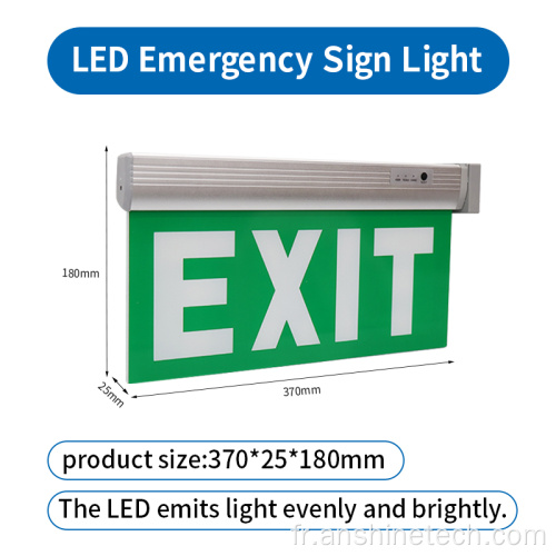 Panneaux de sortie à LED Éclairage de secours LED Salida